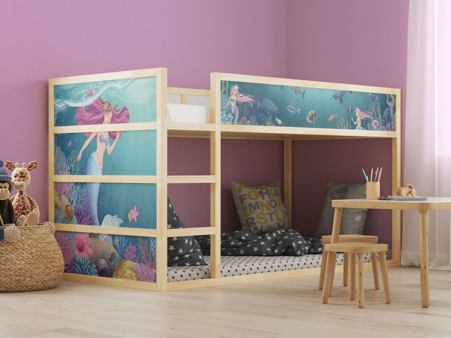 Themed IKEA Kura Bed Stickers – Transform Their Room in Minutes