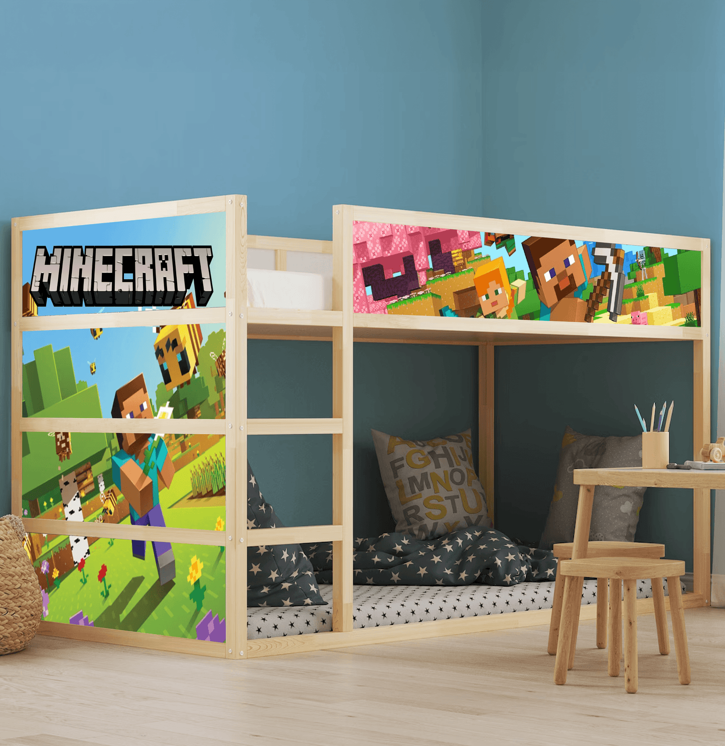 Themed IKEA Kura Bed Stickers – Transform Their Room in Minutes