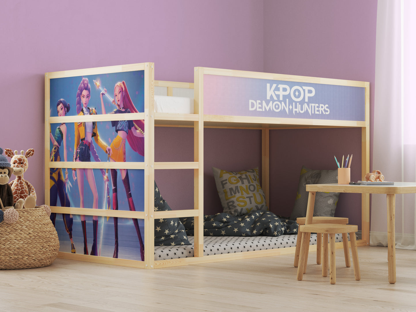 Themed IKEA Kura Bed Stickers – Transform Their Room in Minutes